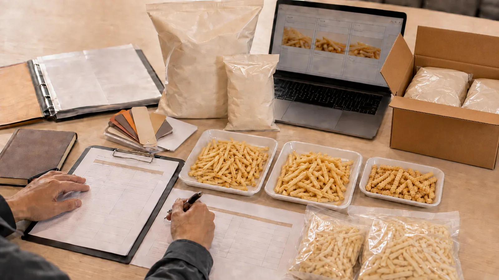RFQ- und Musteranfrage für Tiefkühl-Pommes im B2B-Gespräch mit Junsheng