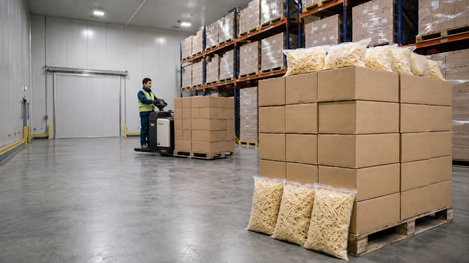 Junsheng bulk frozen French fries cartons ready for wholesale distribution